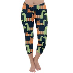 Seamless-pattern-with-cats Capri Winter Leggings  by Salman4z