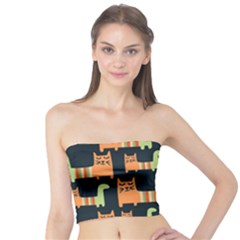 Seamless-pattern-with-cats Tube Top by Salman4z