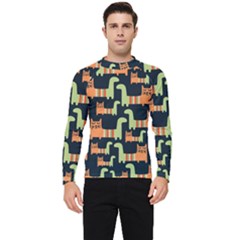 Seamless-pattern-with-cats Men s Long Sleeve Rash Guard by Salman4z