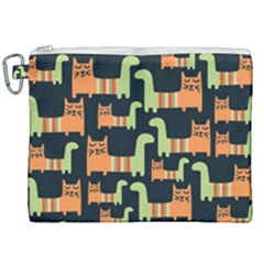 Seamless-pattern-with-cats Canvas Cosmetic Bag (xxl) by Salman4z