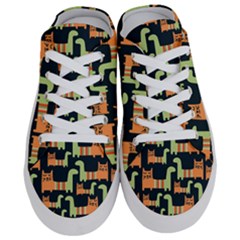 Seamless-pattern-with-cats Half Slippers by Salman4z