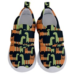 Seamless-pattern-with-cats Kids  Velcro No Lace Shoes by Salman4z