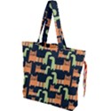 Seamless-pattern-with-cats Drawstring Tote Bag View1