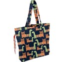 Seamless-pattern-with-cats Drawstring Tote Bag View2