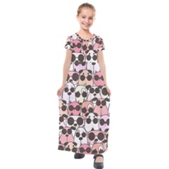 Cute-dog-seamless-pattern-background Kids  Short Sleeve Maxi Dress by Salman4z