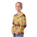 Childish-seamless-pattern-with-dino-driver Kids  Long Sleeve Tee with Frill  View2