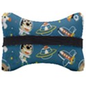 Seamless-pattern-funny-astronaut-outer-space-transportation Seat Head Rest Cushion View2