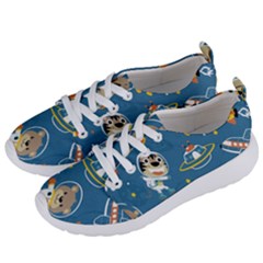 Seamless-pattern-funny-astronaut-outer-space-transportation Women s Lightweight Sports Shoes by Salman4z