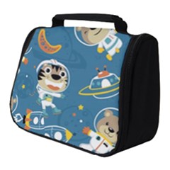 Seamless-pattern-funny-astronaut-outer-space-transportation Full Print Travel Pouch (small) by Salman4z