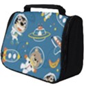 Seamless-pattern-funny-astronaut-outer-space-transportation Full Print Travel Pouch (Big) View1