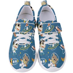 Seamless-pattern-funny-astronaut-outer-space-transportation Women s Velcro Strap Shoes by Salman4z