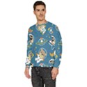 Seamless-pattern-funny-astronaut-outer-space-transportation Men s Fleece Sweatshirt View2