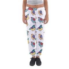 Seamless-pattern-with-hand-drawn-bird-black Women s Jogger Sweatpants by Salman4z