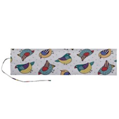 Seamless-pattern-with-hand-drawn-bird-black Roll Up Canvas Pencil Holder (l) by Salman4z