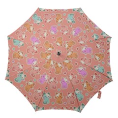 Cute-kawaii-kittens-seamless-pattern Hook Handle Umbrellas (large) by Salman4z