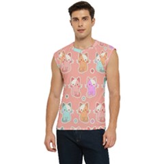 Cute-kawaii-kittens-seamless-pattern Men s Raglan Cap Sleeve Tee by Salman4z