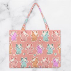 Cute-kawaii-kittens-seamless-pattern Medium Tote Bag by Salman4z