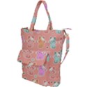 Cute-kawaii-kittens-seamless-pattern Shoulder Tote Bag View1