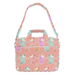 Cute-kawaii-kittens-seamless-pattern Macbook Pro 16  Shoulder Laptop Bag by Salman4z