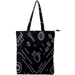 Coffee-background Double Zip Up Tote Bag by Salman4z