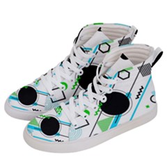 Geometric-shapes-background Women s Hi-top Skate Sneakers by Salman4z