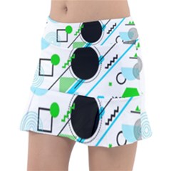 Geometric-shapes-background Classic Tennis Skirt