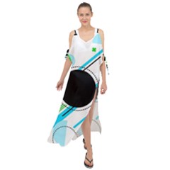 Geometric-shapes-background Maxi Chiffon Cover Up Dress by Salman4z