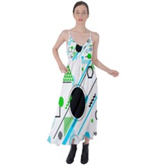 Geometric-shapes-background Tie Back Maxi Dress by Salman4z