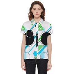 Geometric-shapes-background Short Sleeve Pocket Shirt by Salman4z