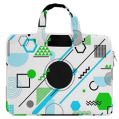 Geometric-shapes-background Macbook Pro 16  Double Pocket Laptop Bag  by Salman4z