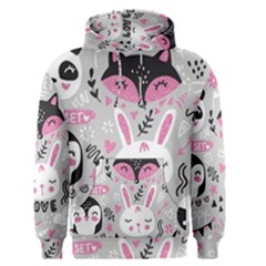 Big-set-with-cute-cartoon-animals-bear-panda-bunny-penguin-cat-fox Men s Core Hoodie by Salman4z