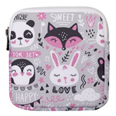 Big-set-with-cute-cartoon-animals-bear-panda-bunny-penguin-cat-fox Mini Square Pouch by Salman4z