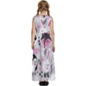 Big-set-with-cute-cartoon-animals-bear-panda-bunny-penguin-cat-fox Kids  Satin Sleeveless Maxi Dress View4