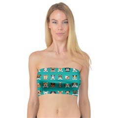 Different-type-vector-cartoon-dog-faces Bandeau Top