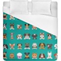 Different-type-vector-cartoon-dog-faces Duvet Cover (King Size) View1