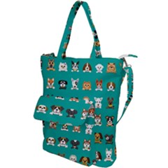 Different-type-vector-cartoon-dog-faces Shoulder Tote Bag by Salman4z