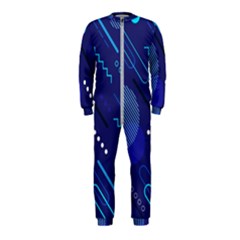 Classic-blue-background-abstract-style Onepiece Jumpsuit (kids) by Salman4z