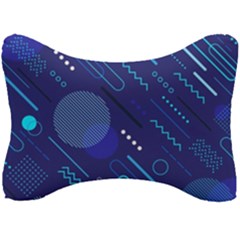 Classic-blue-background-abstract-style Seat Head Rest Cushion by Salman4z