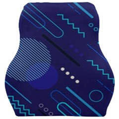 Classic-blue-background-abstract-style Car Seat Velour Cushion  by Salman4z