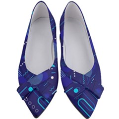 Classic-blue-background-abstract-style Women s Bow Heels by Salman4z