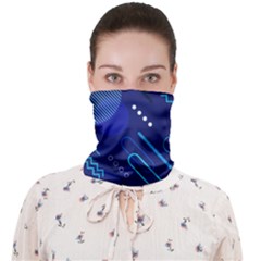 Classic-blue-background-abstract-style Face Covering Bandana (adult) by Salman4z