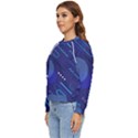 Classic-blue-background-abstract-style Women s Long Sleeve Raglan Tee View2