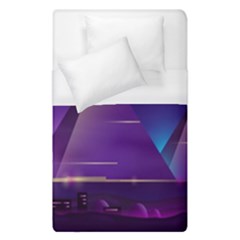 Egyptian-pyramids-night-landscape-cartoon Duvet Cover (single Size) by Salman4z