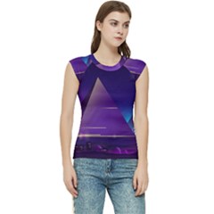 Egyptian-pyramids-night-landscape-cartoon Women s Raglan Cap Sleeve Tee by Salman4z