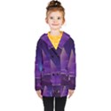 Egyptian-pyramids-night-landscape-cartoon Kids  Double Breasted Button Coat View1