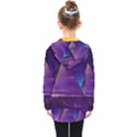 Egyptian-pyramids-night-landscape-cartoon Kids  Double Breasted Button Coat View2