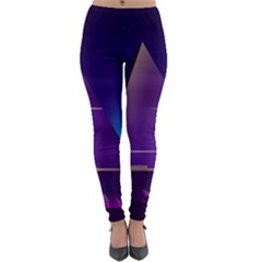 Egyptian-pyramids-night-landscape-cartoon Lightweight Velour Leggings by Salman4z