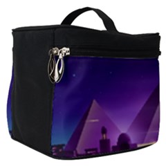 Egyptian-pyramids-night-landscape-cartoon Make Up Travel Bag (small) by Salman4z