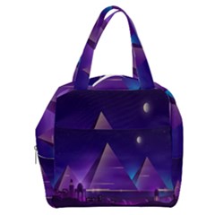 Egyptian-pyramids-night-landscape-cartoon Boxy Hand Bag