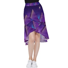 Egyptian-pyramids-night-landscape-cartoon Frill Hi Low Chiffon Skirt by Salman4z